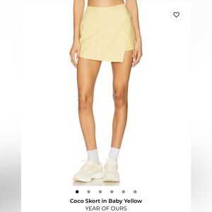 Year of Ours Coco Skort in Baby Yellow size medium